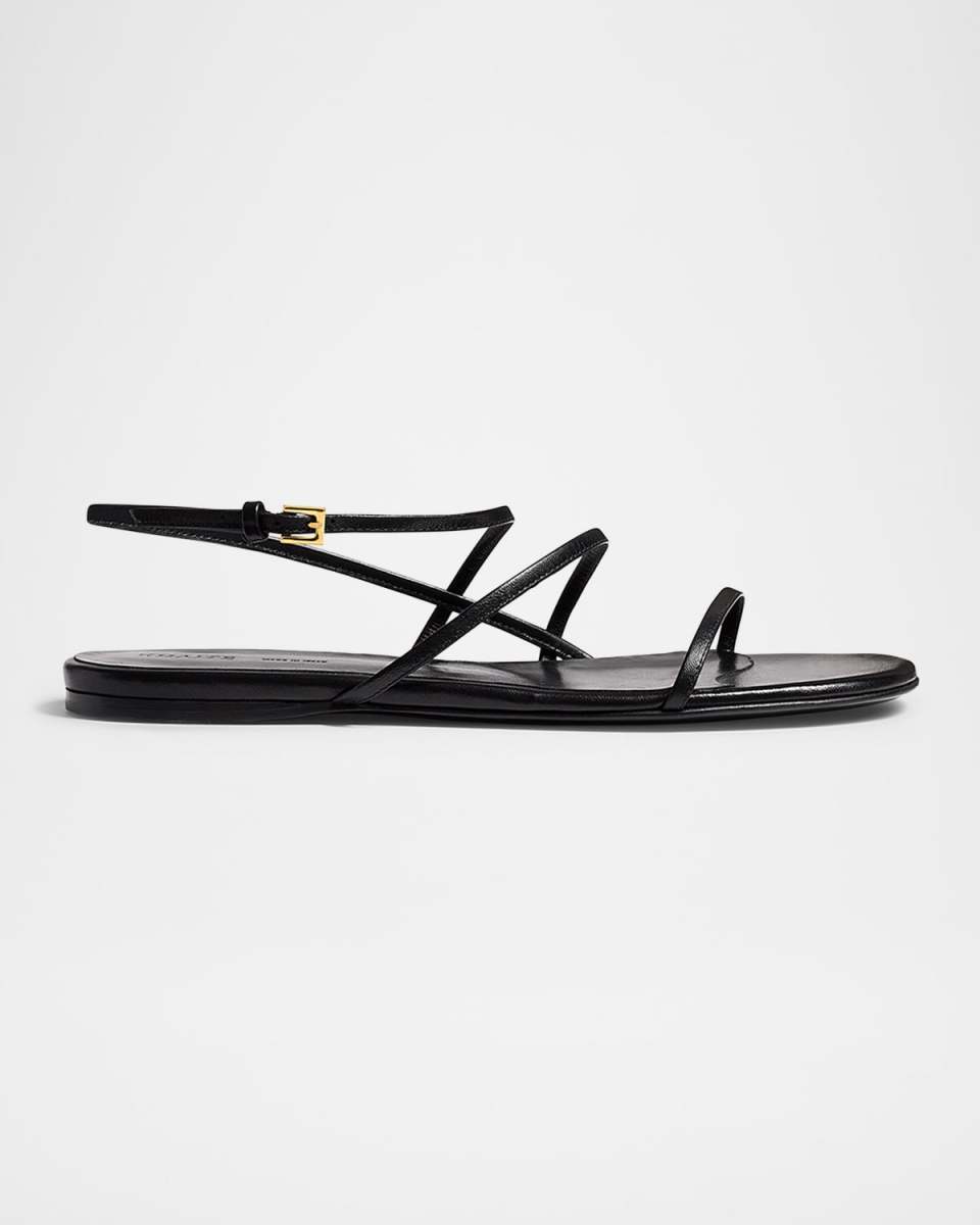 Strappy Leather Flat Sandals
